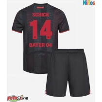 Camiseta Bayer Leverkusen Patrik Schick #14 Primera Equipación para niños 2025-26 manga corta (+ pantalones cortos)